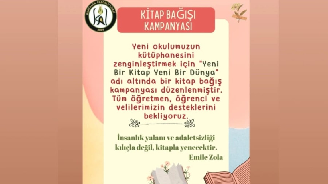  KİTAP BAĞIŞI KAMPANYASI